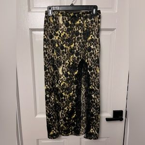 Printed high slit skirt